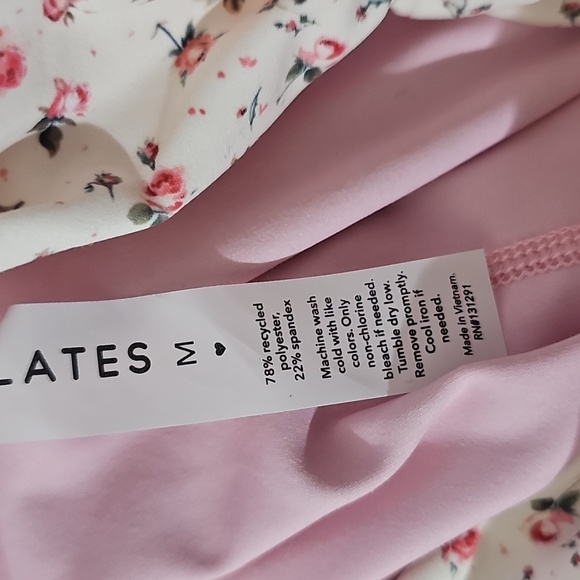 Blogilates Women's Ruched Waist Leggings, Pink Floral - Picture 9 of 9